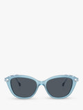 Swarovski cat eye sunglasses Opal Light Blue/Grey - British product