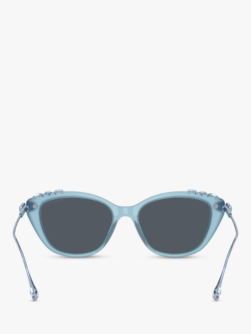 Swarovski cat eye sunglasses Opal Light Blue/Grey - British product