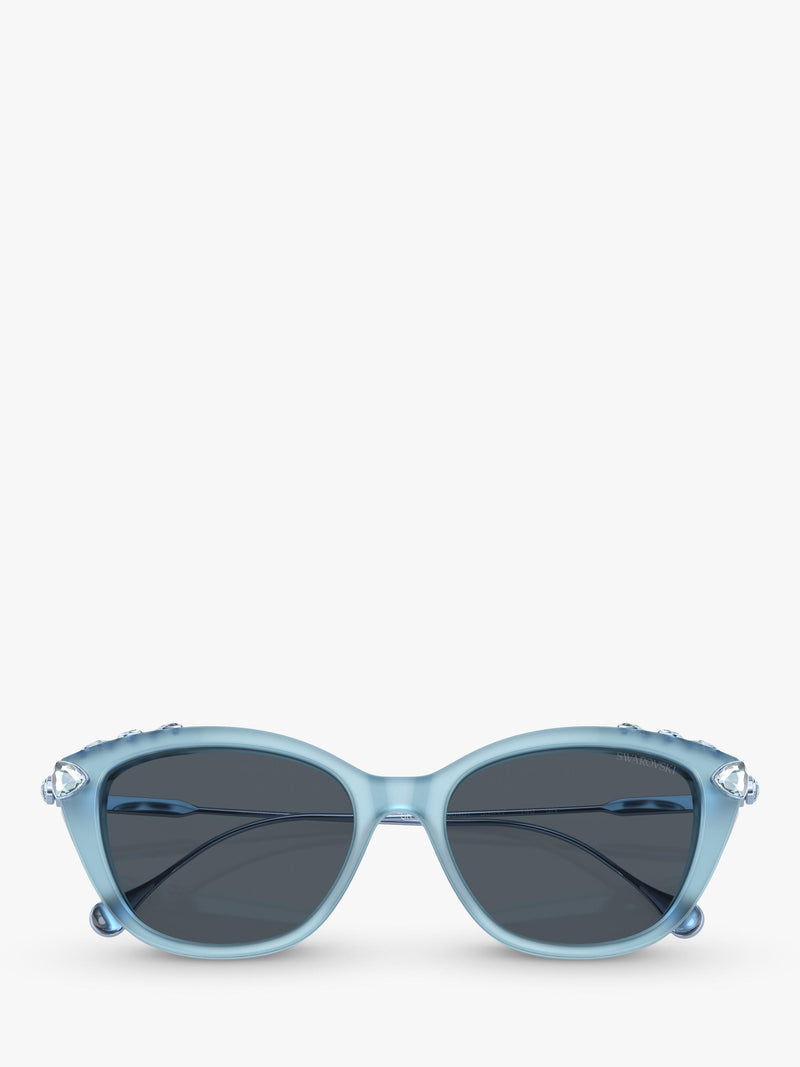 Swarovski cat eye sunglasses Opal Light Blue/Grey - British product