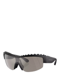 Swarovski oval mirrored sunglasses matte black silver (British brand)