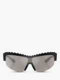 Swarovski oval mirrored sunglasses matte black silver (British brand)