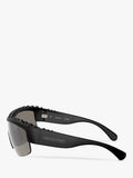 Swarovski oval mirrored sunglasses matte black silver (British brand)