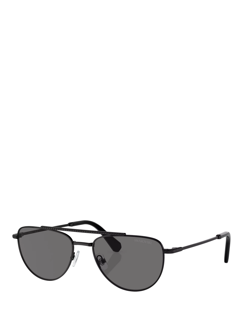 Swarovski polarised oval sunglasses black grey 53mm, imported from the UK