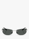 Versace silver sunglasses irregular frame - British product