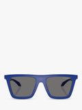 Versace polarised rectangular sunglasses in blue 53mm lens, imported from the UK