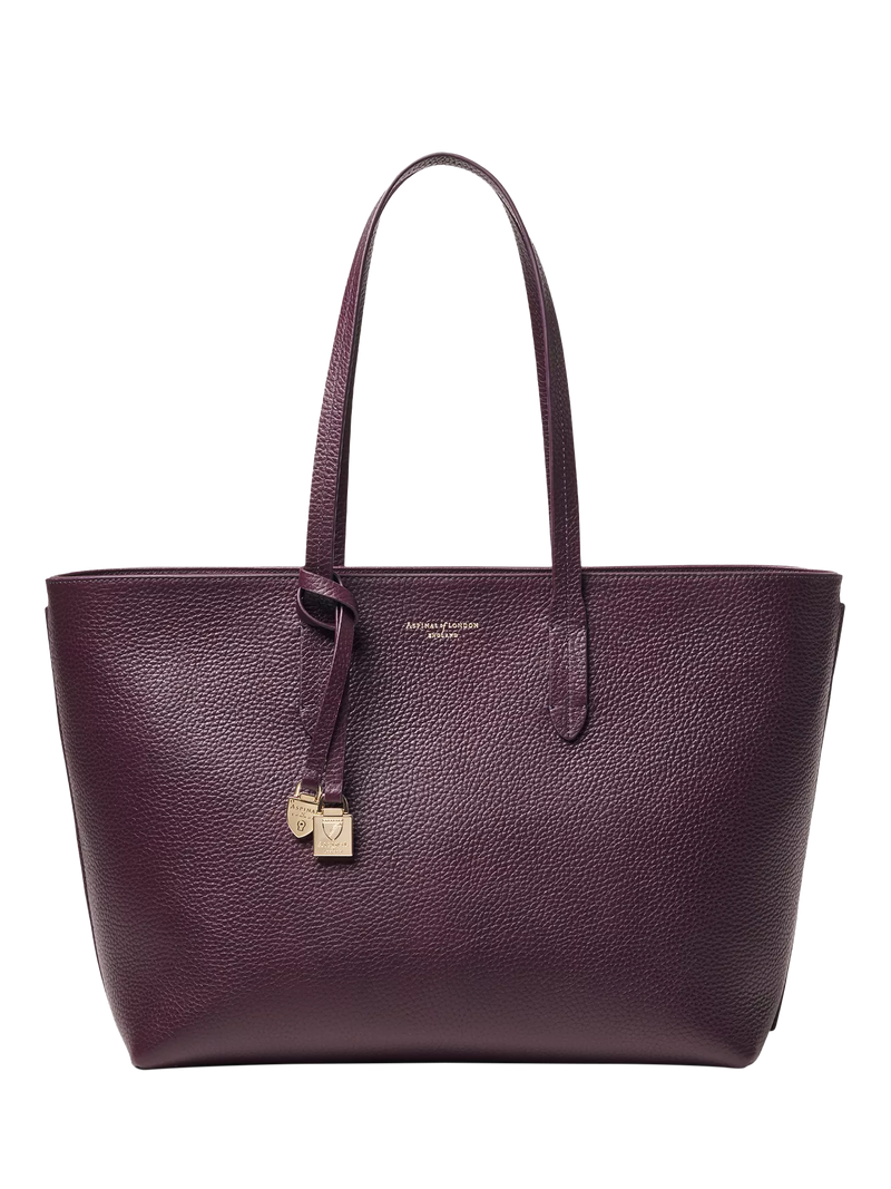 Aspinal of London fig leather tote bag - British product