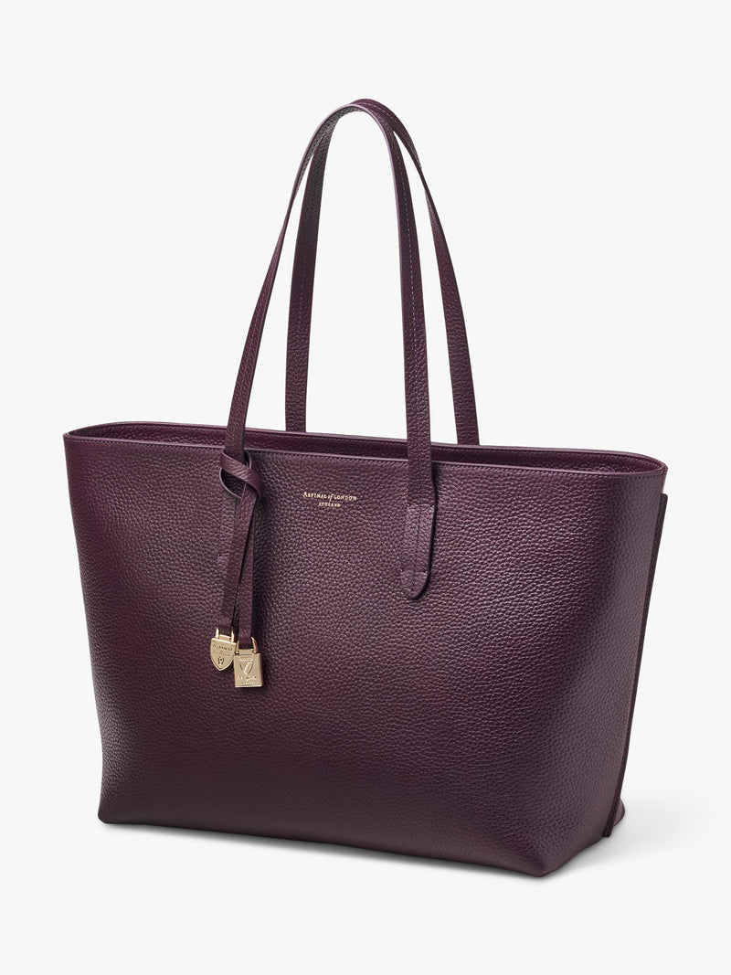 Aspinal of London fig leather tote bag - British product