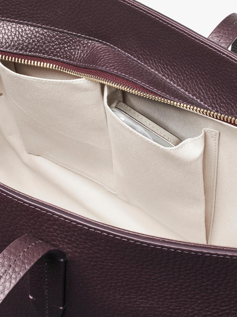 Aspinal of London fig leather tote bag - British product
