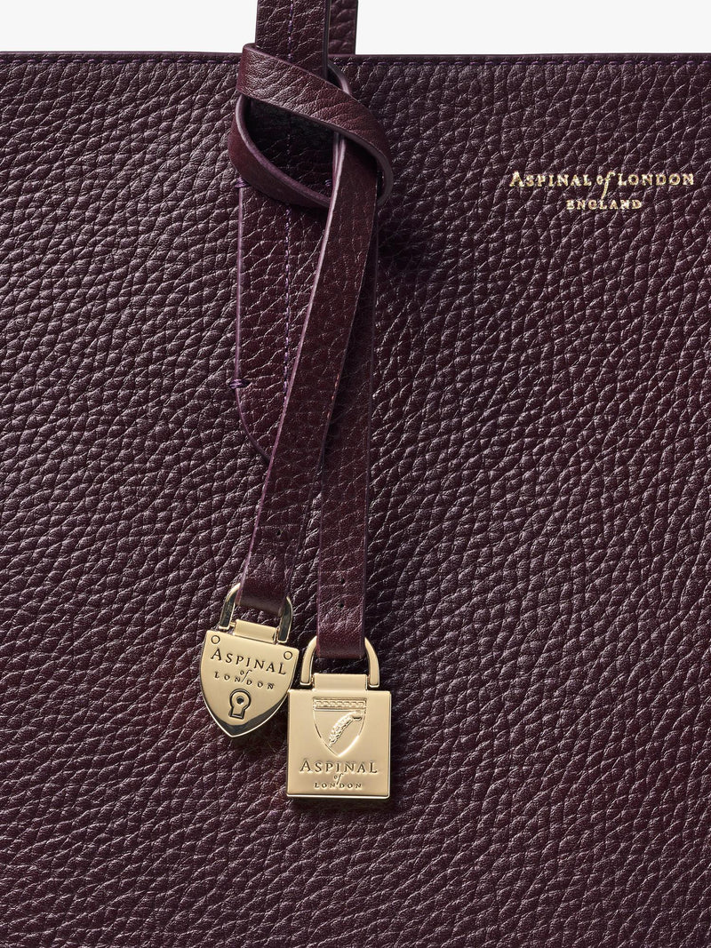 Aspinal of London fig leather tote bag - British product