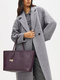 Aspinal of London fig leather tote bag - British product