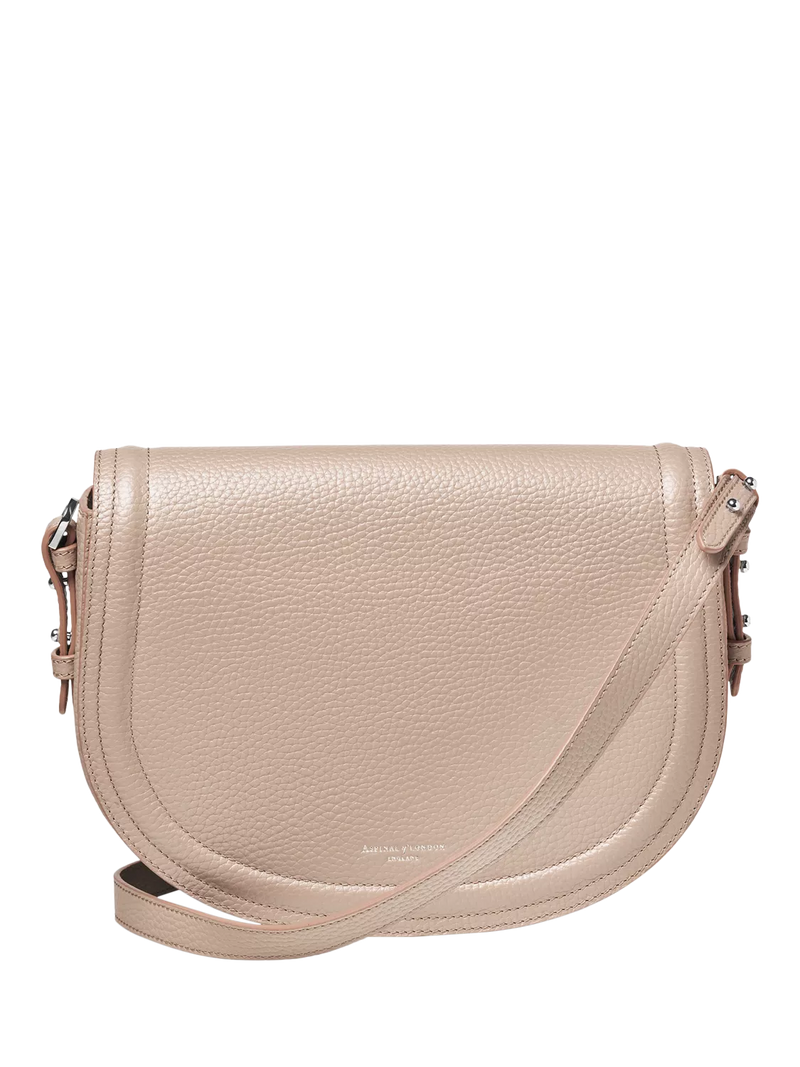 Aspinal of London Stella Satchel crossbody bag in brown leather - British product