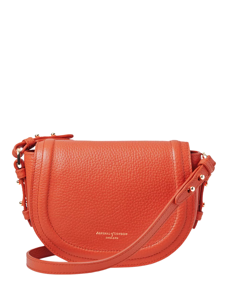 Aspinal of London Small Stella Satchel Crossbody Bag, Coral