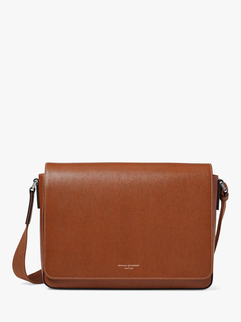 Aspinal of London Reporter Leather Satchel, full-grain leather (British brand)