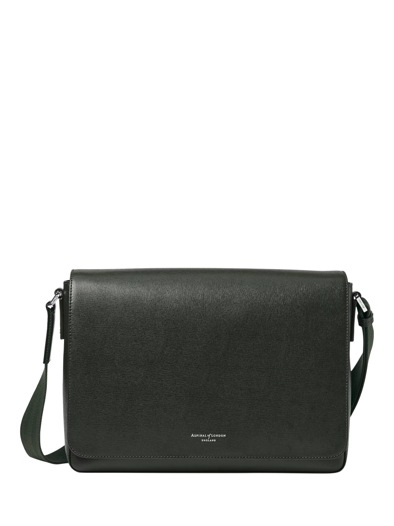 Aspinal of London Reporter Leather Satchel, full-grain leather (British brand)