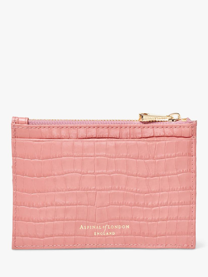 Aspinal of London double sided zipped card and coin holder - British product