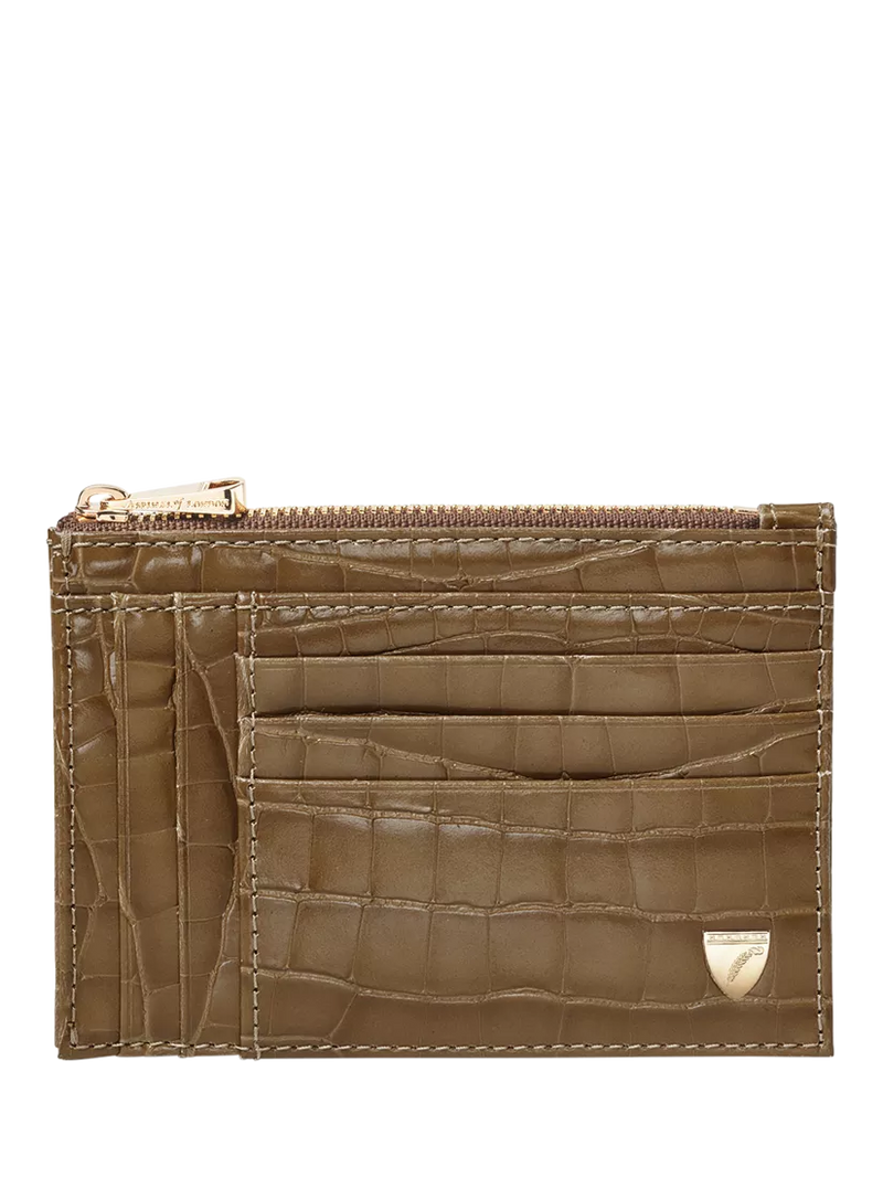 Aspinal of London double sided zipped card and coin holder - British product