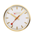 Mondaine Swiss Railways wall clock gold 25cm (British brand)