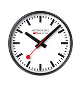 John Lewis MONDAINE Official Swiss Railways Wall Clock, White/Black, 25cm- Buy online at McGrocer