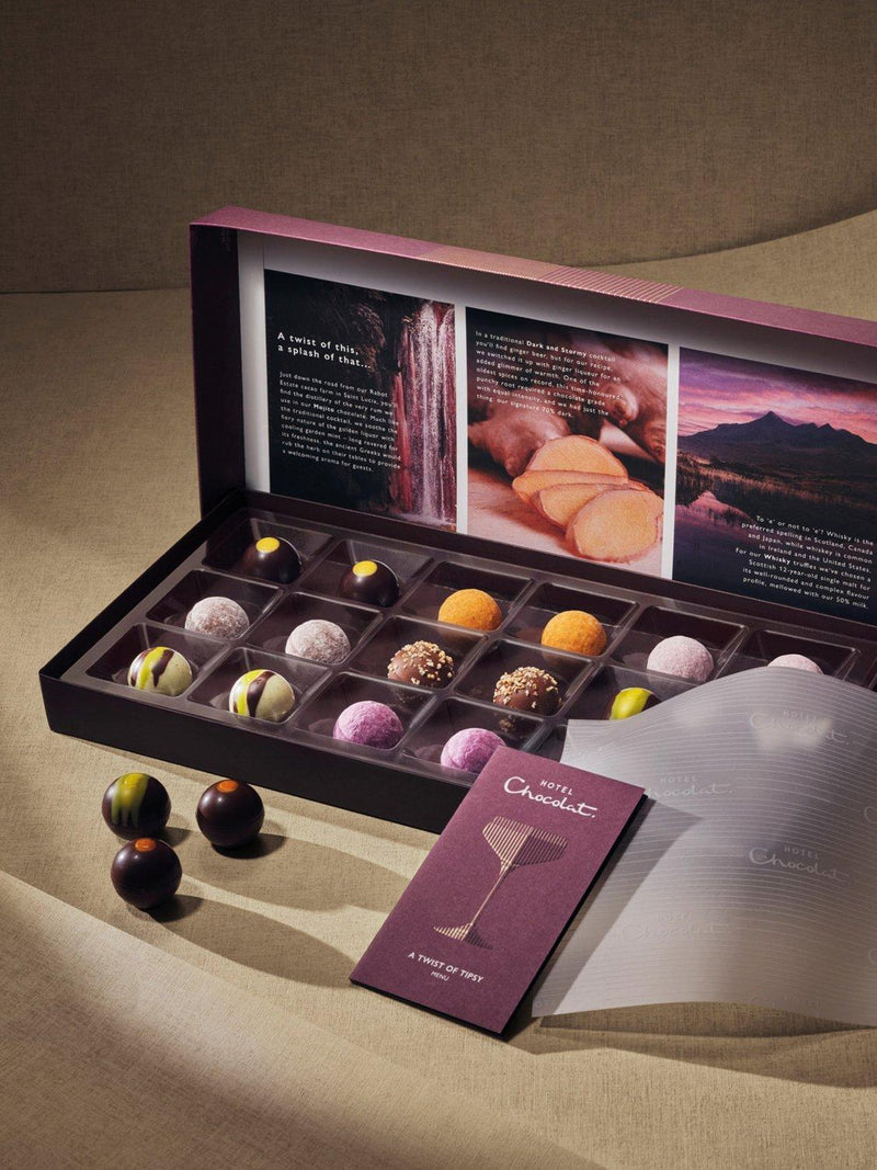 Hotel Chocolat tipsy chocolate box 220g, imported from the UK