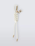 Michael Kors braided bag charm eggshell, UK version