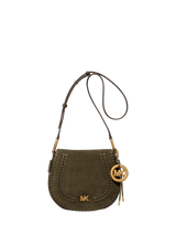 John Lewis Michael Kors Josie Medium Whipstitched Suede Saddle Bag- Buy online at McGrocer