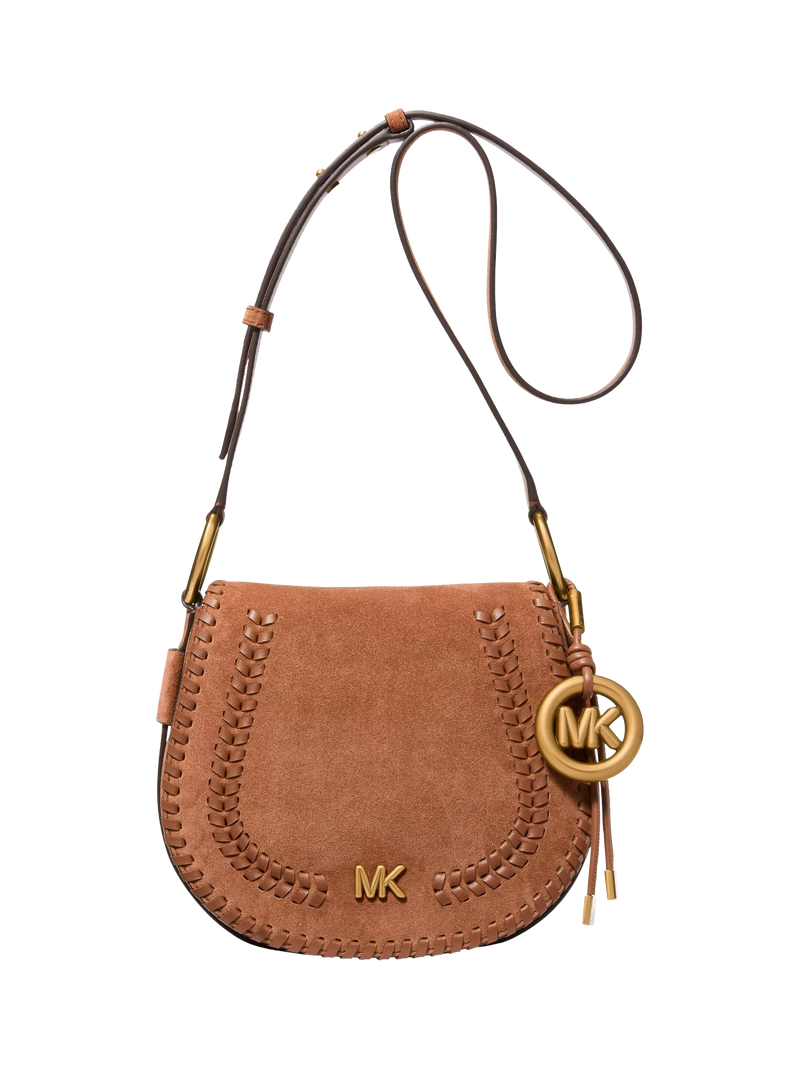 Michael Kors Josie Medium Whipstitched Suede Saddle Bag
