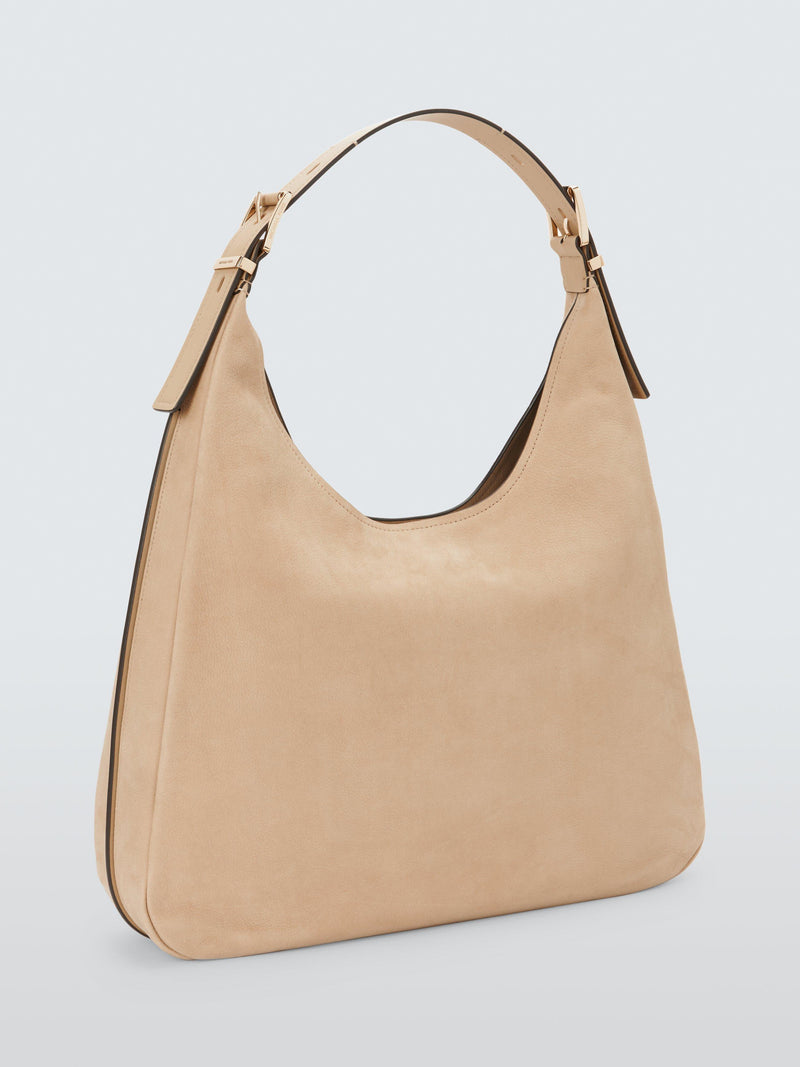 Michael Kors Nolita nubuck leather hobo bag khaki, UK version