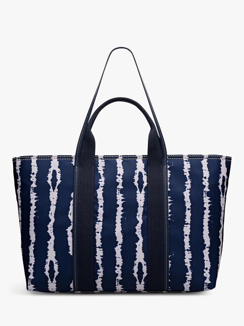 Radley Halley Row stripe tote bag in Naval, UK version