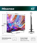 Hisense 43Q7STUK QLED 4K TV 43 inch - British product