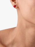 kate spade new york ladybug stud earrings, red multi, imported from the UK