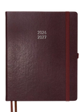 BLOX Academic Desk Diary week to view chocolate brown, imported from the UK