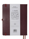 BLOX Academic Desk Diary week to view chocolate brown, imported from the UK