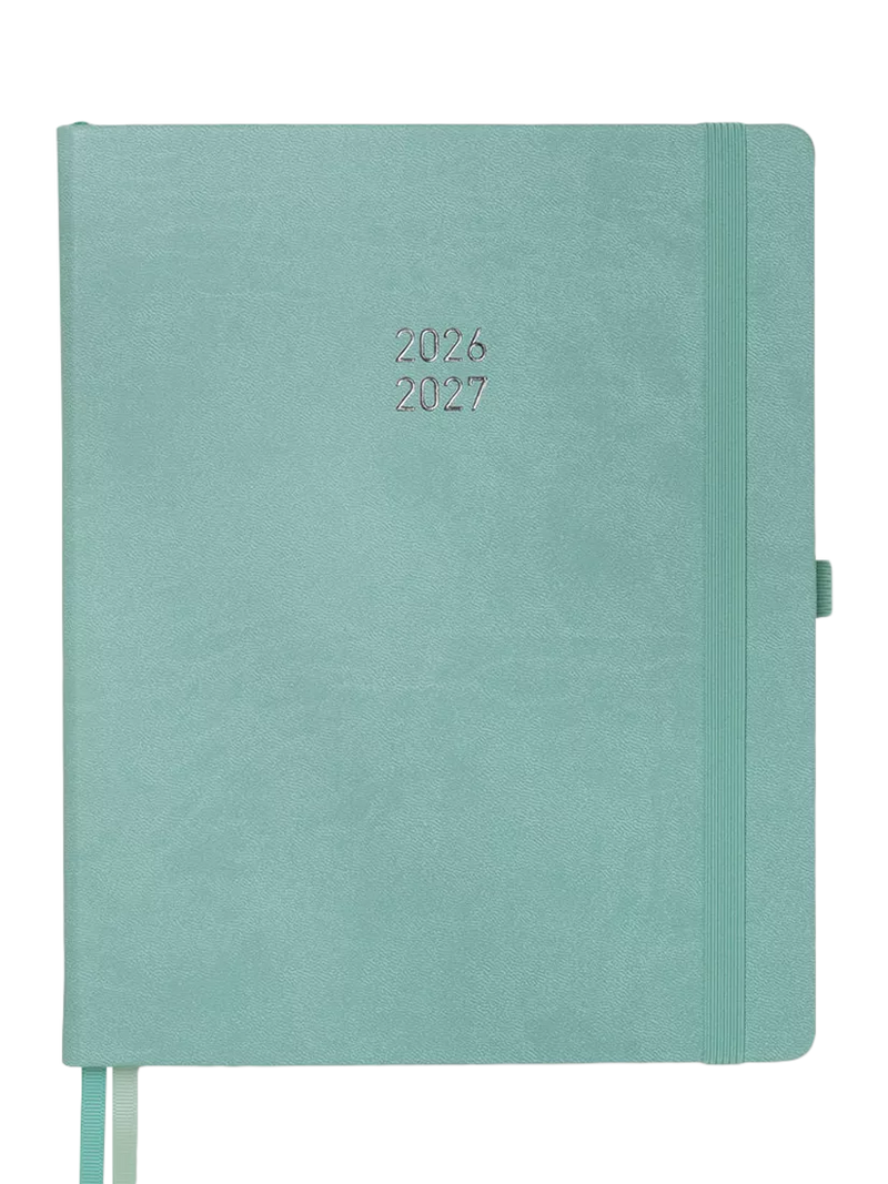 BLOX Academic Desk Diary Aqua Blue large, imported from the UK