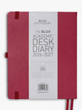 BLOX Academic Desk Diary Raspberry Large, UK version