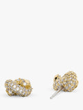 Kate Spade sailors knot stud earrings clear gold, imported from the UK