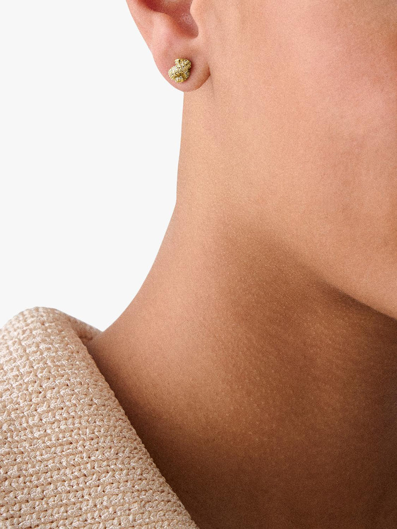 Kate Spade sailors knot stud earrings clear gold, imported from the UK