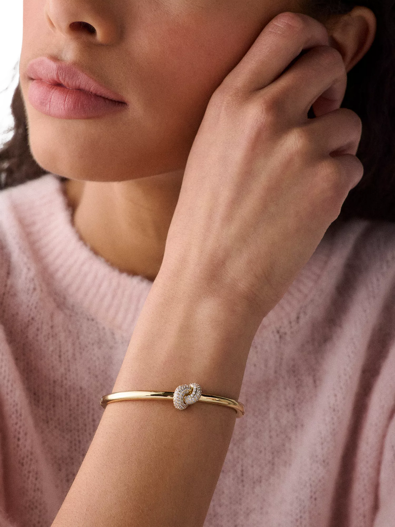 Kate Spade New York sailors knot bangle clear gold (British brand)