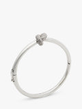 kate spade new york sailors knot bangle silver toned cubic zirconia 6.27cm, UK version