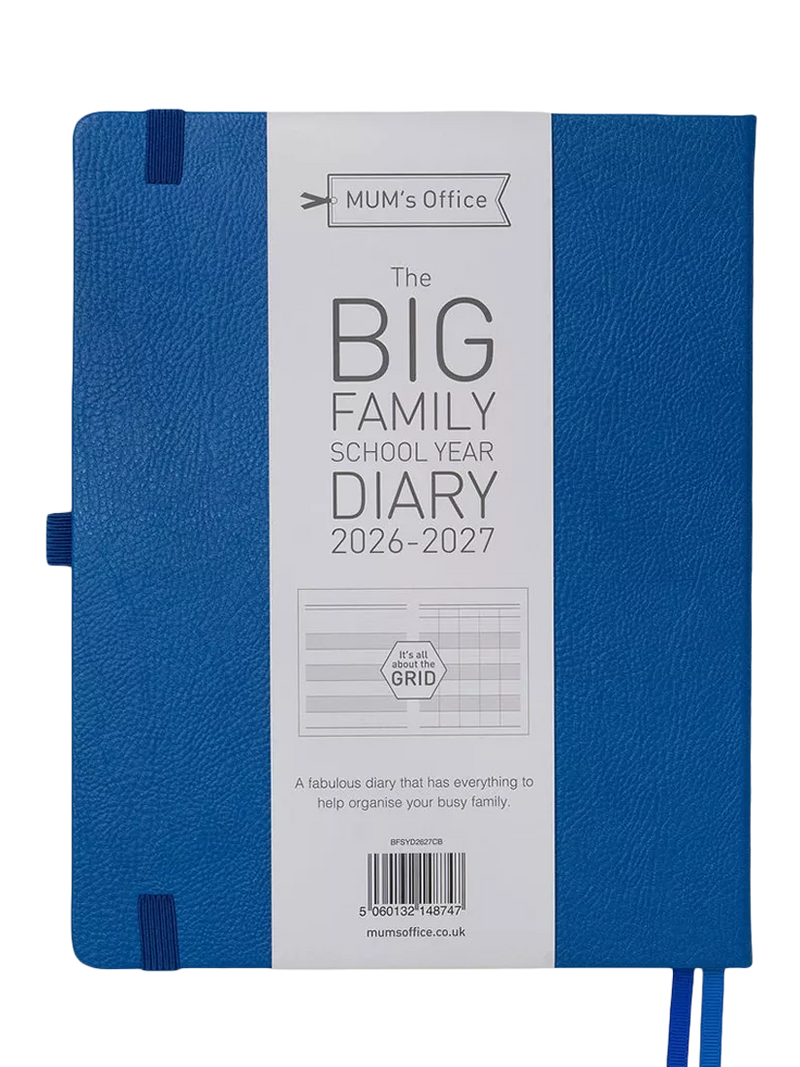 MUM's Office family diary blue 2026-27 (British brand)