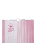 MUM's Office weekly family school year calendar A4 pink (British brand)