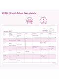 MUM's Office weekly family school year calendar A4 pink (British brand)