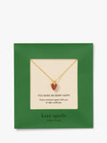 kate spade new york red strawberry pendant necklace, imported from the UK