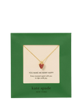 kate spade new york red strawberry pendant necklace, imported from the UK