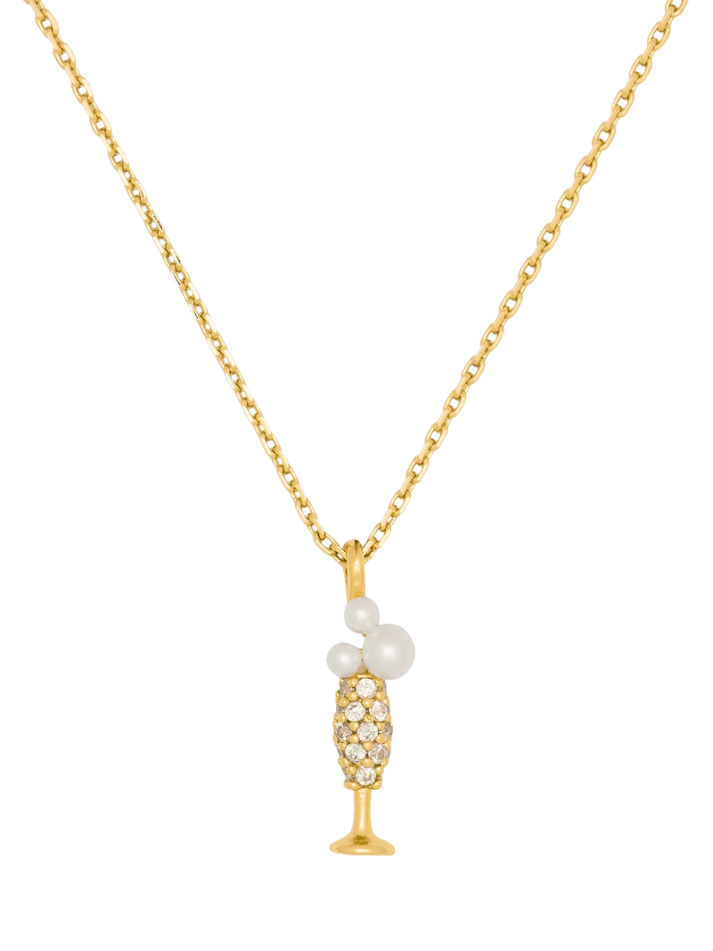 kate spade new york champagne pendant necklace 40.6cm, imported from the UK