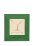 kate spade new york champagne pendant necklace 40.6cm, imported from the UK