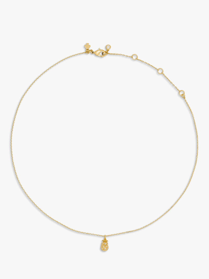 kate spade new york pineapple pendant clear gold, imported from the UK