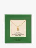 kate spade new york pineapple pendant clear gold, imported from the UK