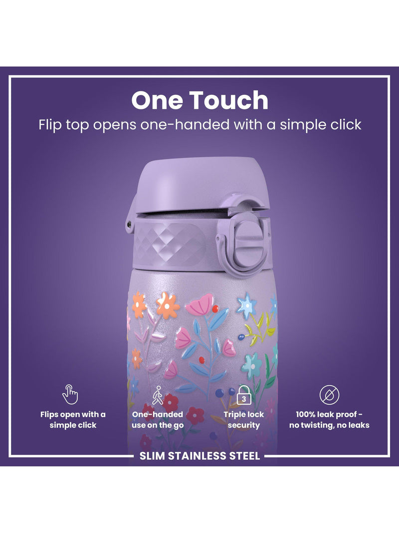 Ion8 drinks bottle purple floral 600ml - British product