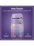 Ion8 drinks bottle purple floral 600ml - British product