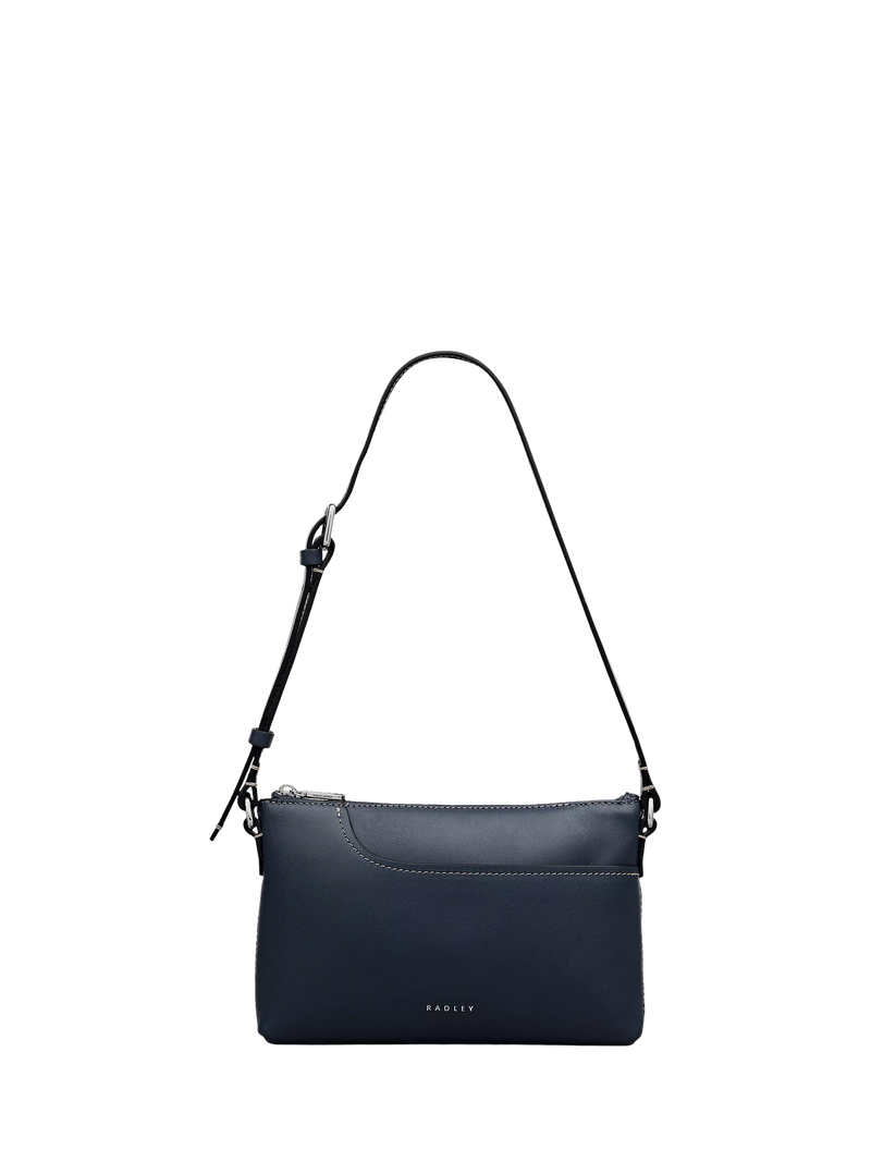 Radley Pockets Leather Shoulder Bag, Naval